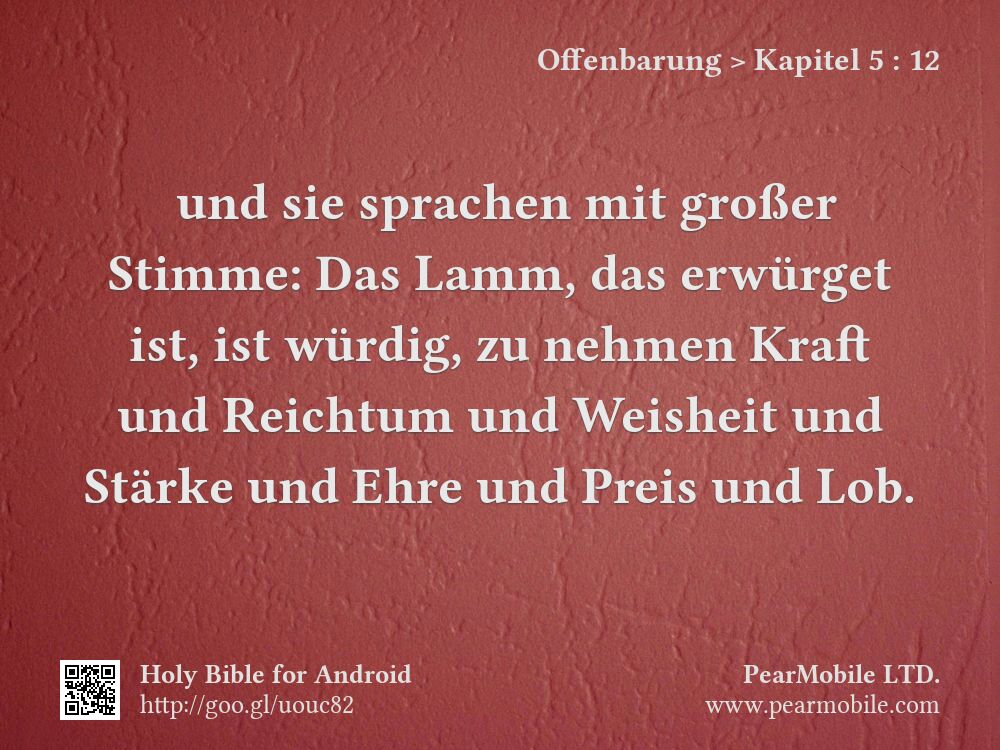 Offenbarung, Kapitel 5:12